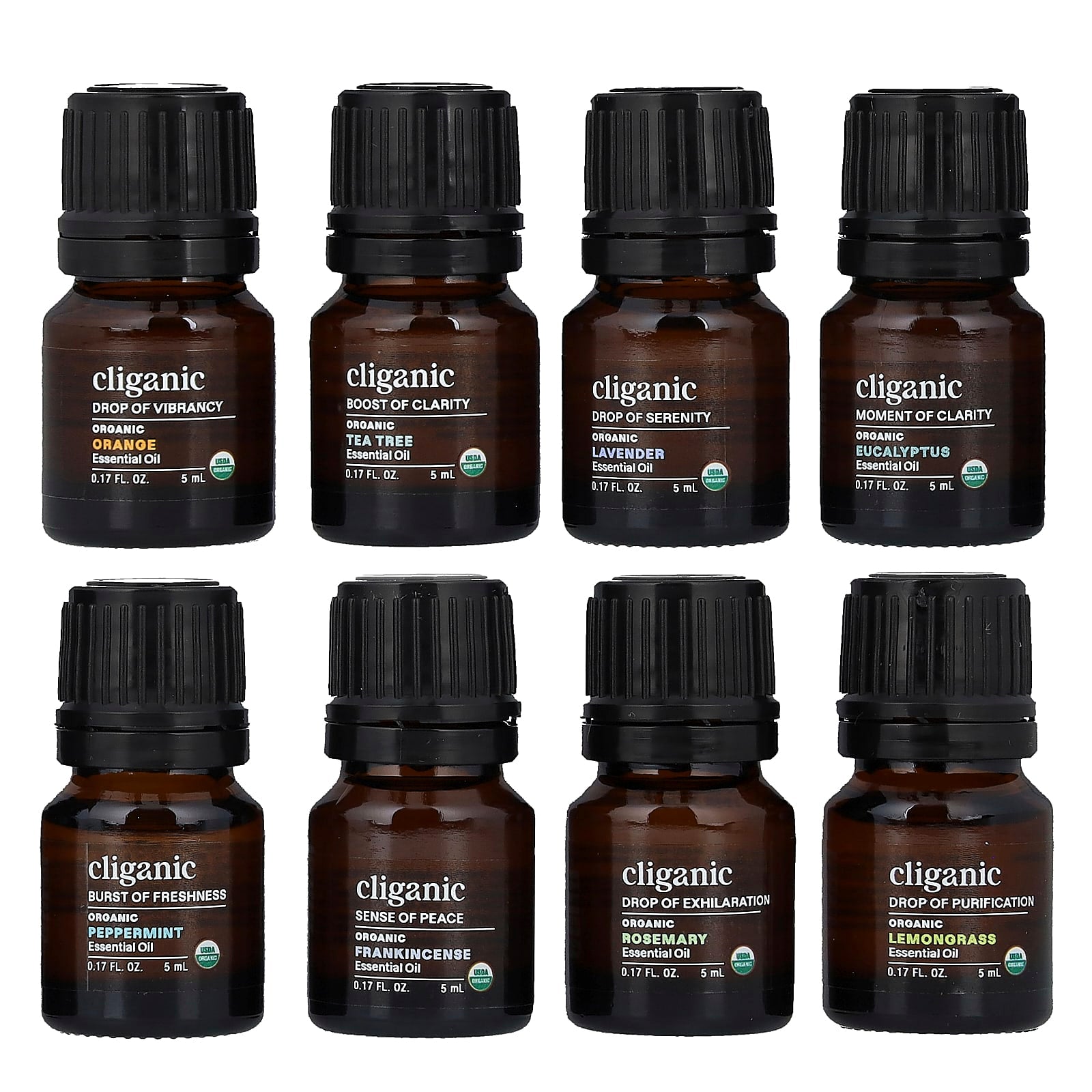 Cliganic 8-Piece Essential Oil Aromatherapy Set for Wellness - Image 1