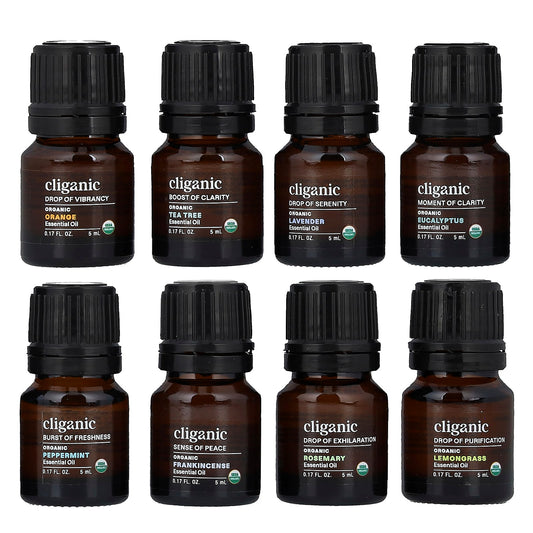 Cliganic 8-Piece Essential Oil Aromatherapy Set for Wellness - Image 1
