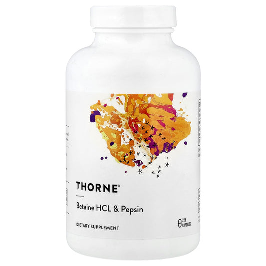 Thorne, Betaine HCL & Pepsin, 225 Capsules - Image 1