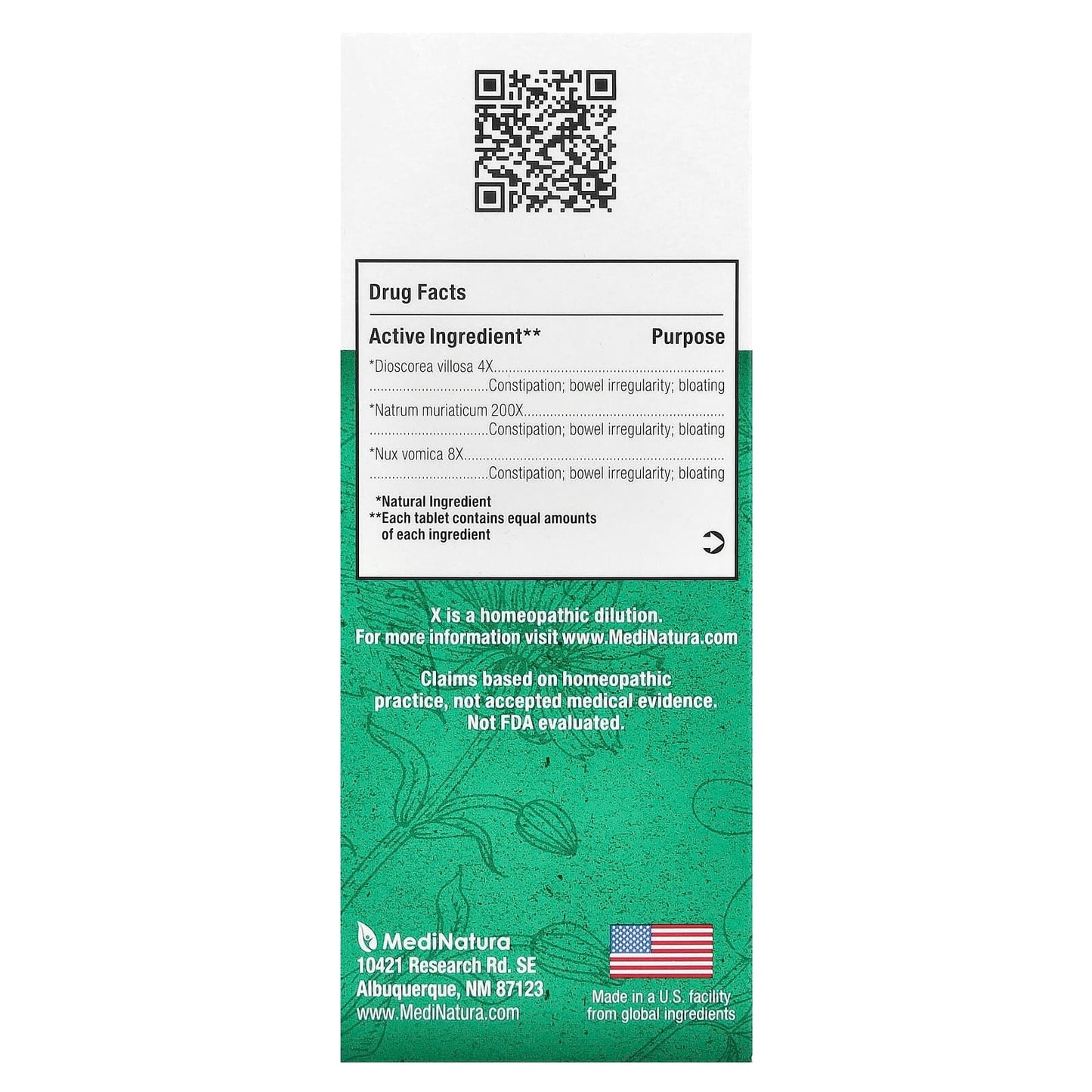MediNatura, BHI, Constipation Relief, 100 Tablets - Image 2