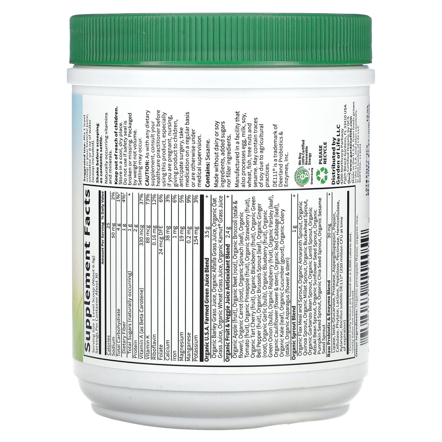 Garden of Life Raw Organic Perfect Food Green Superfood Powder - Image 2