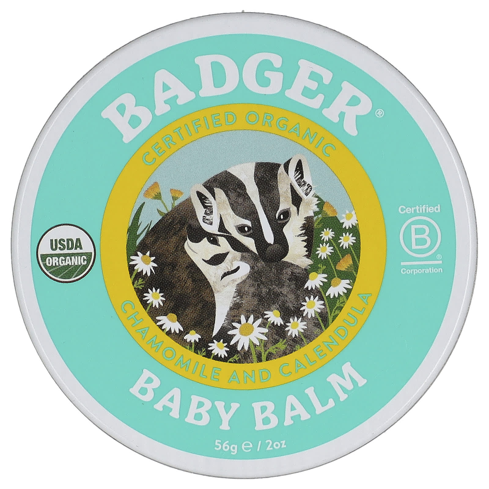 Badger Organic Baby Balm, Chamomile & Calendula, 2 oz (56 g) - Image 1