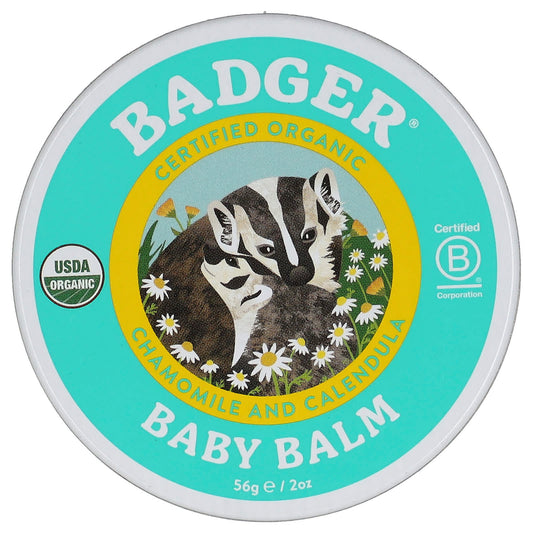 Badger Organic Baby Balm, Chamomile & Calendula, 2 oz (56 g) - Image 1