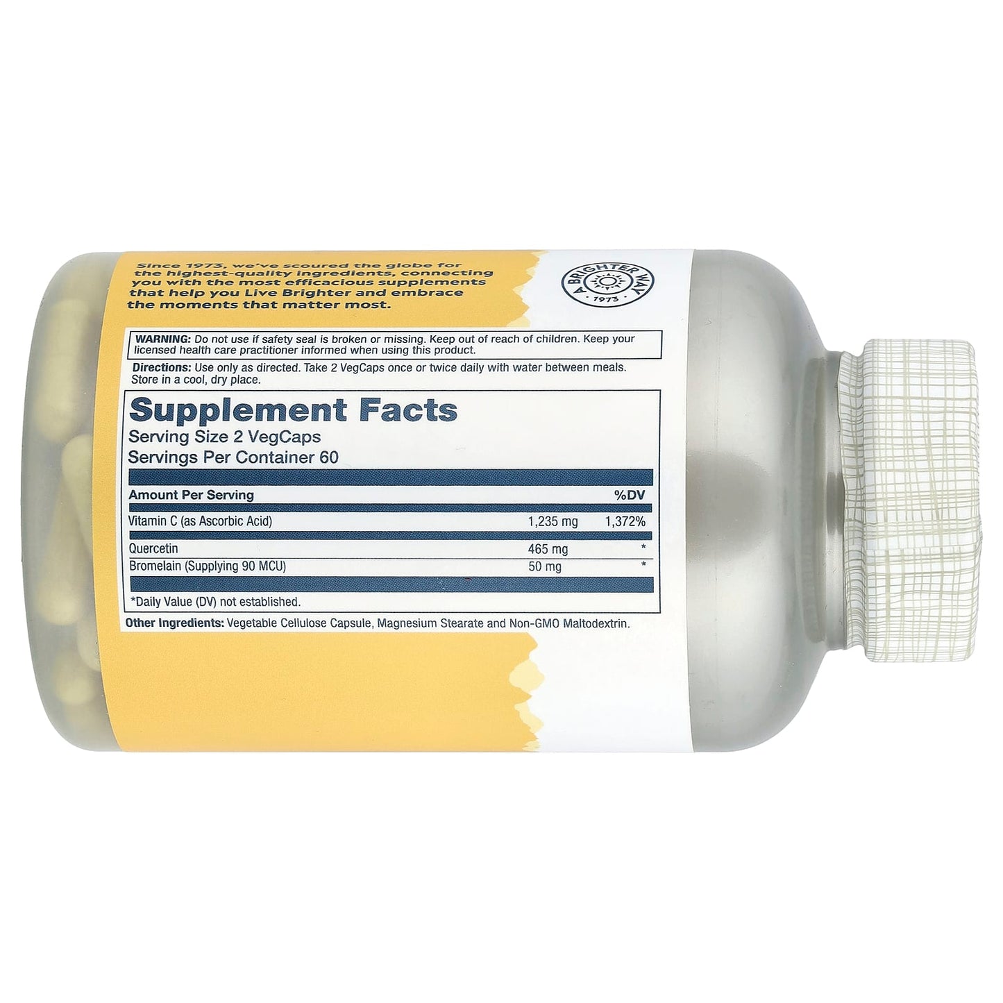Solaray, Quercetin, Bromelain & Vitamin C, 120 VegCaps - Image 2