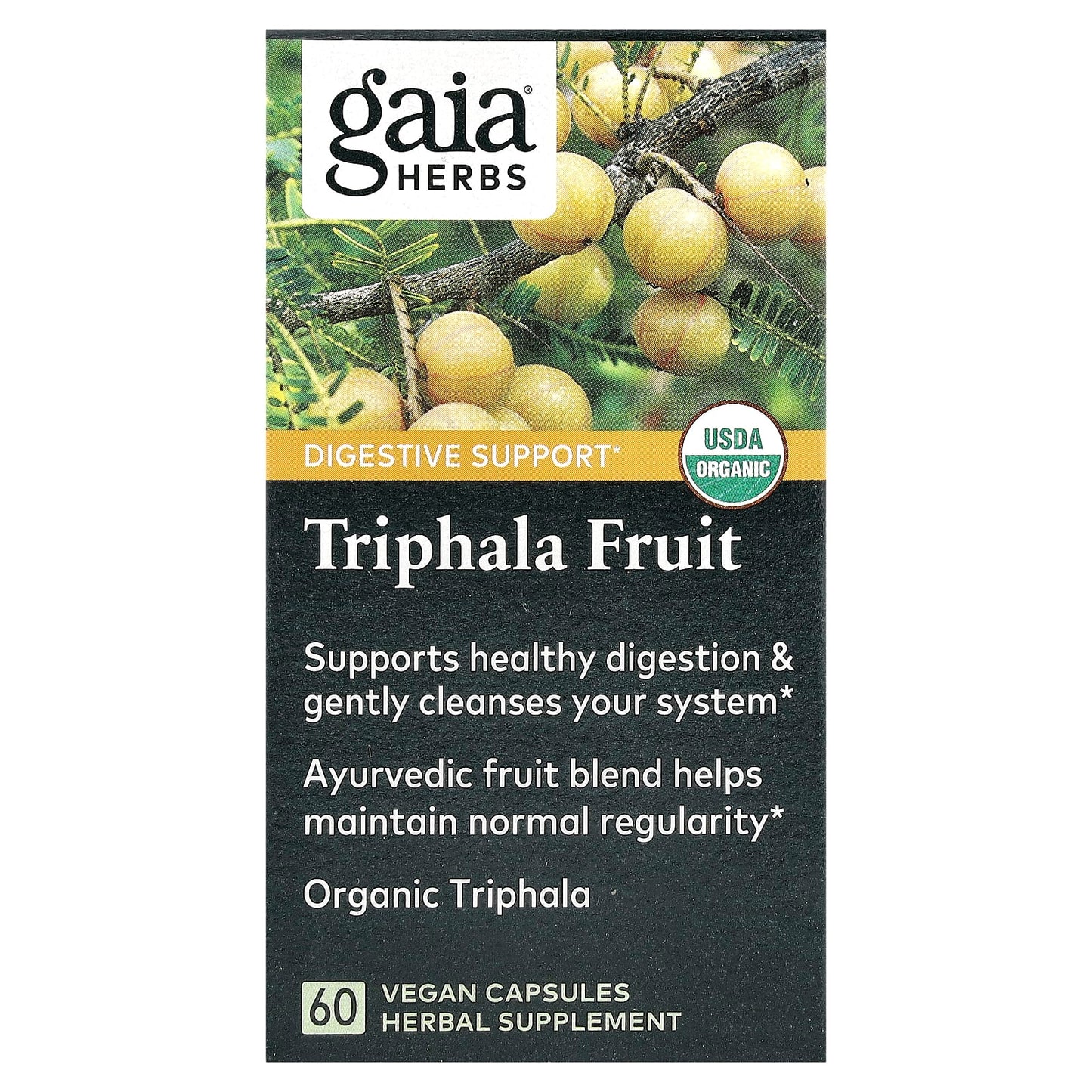 Support Your Digestive Health with Gaia Herbs Triphala - Image 1