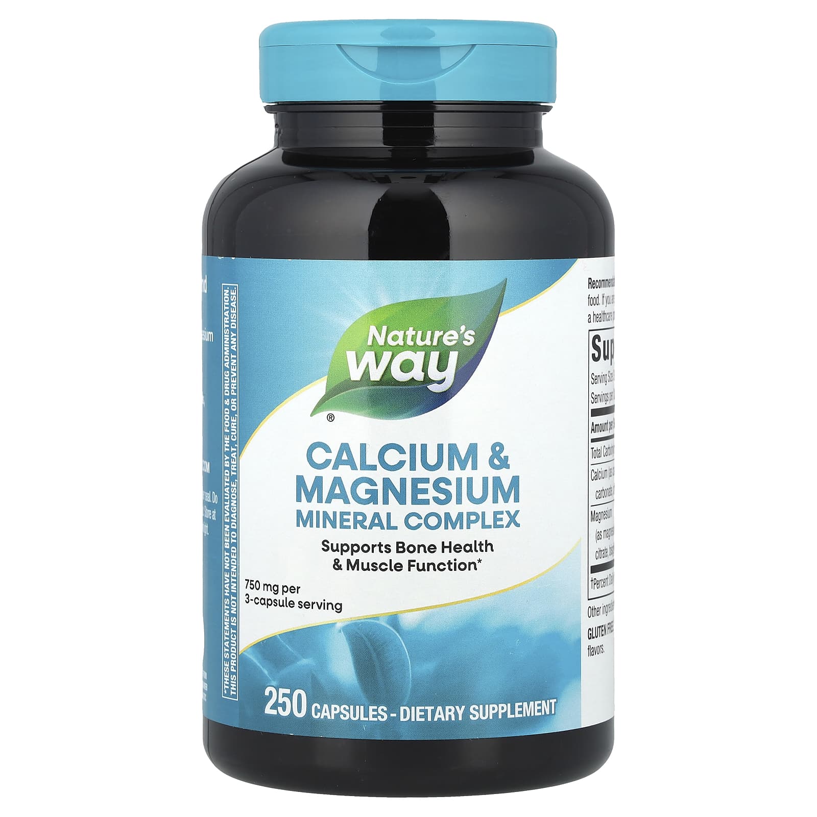 Nature's Way, Calcium & Magnesium Mineral Complex, 250 Capsules - Image 1