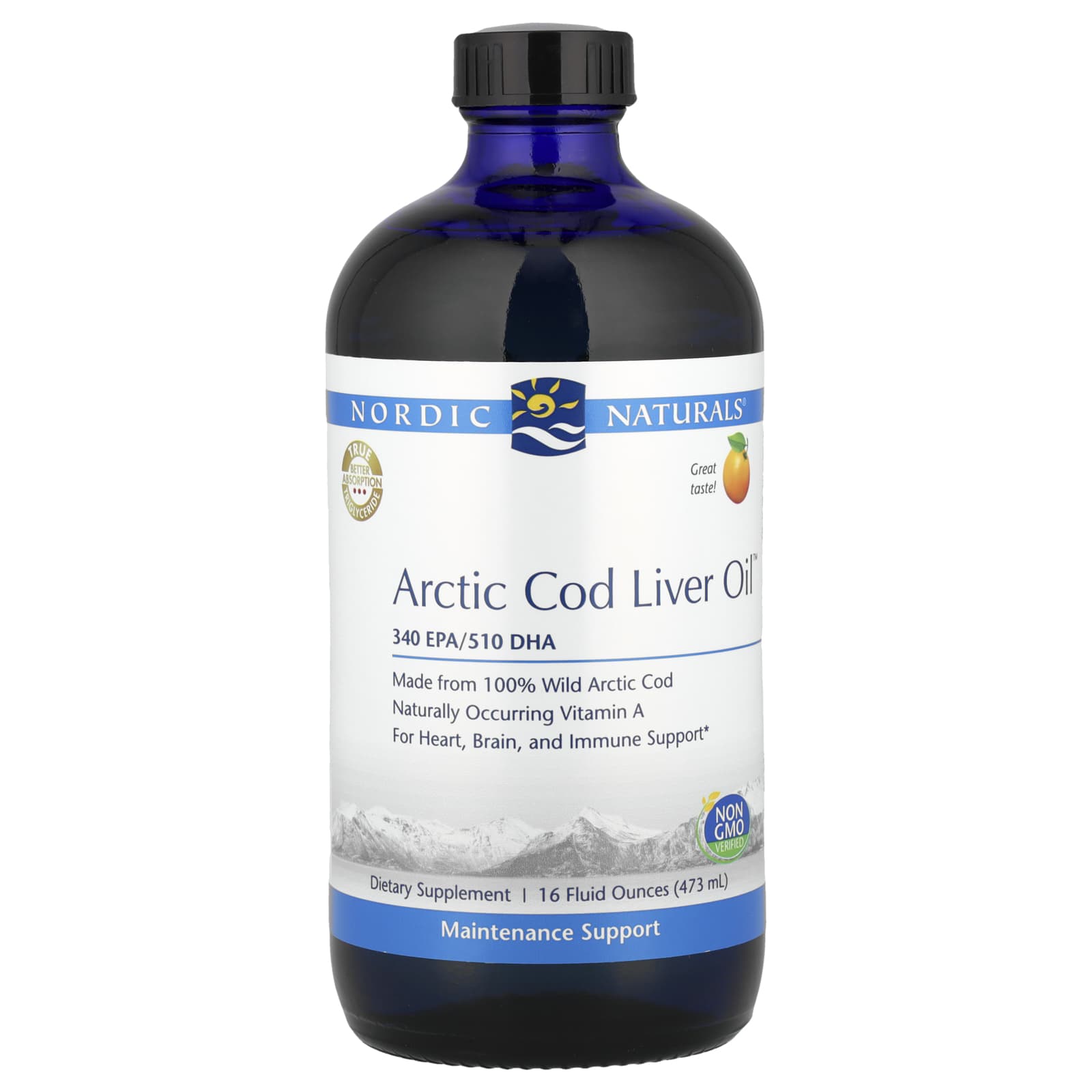 Nordic Naturals, Arctic Cod Liver Oil™, Orange, 16 fl oz (473 ml) - Image 1