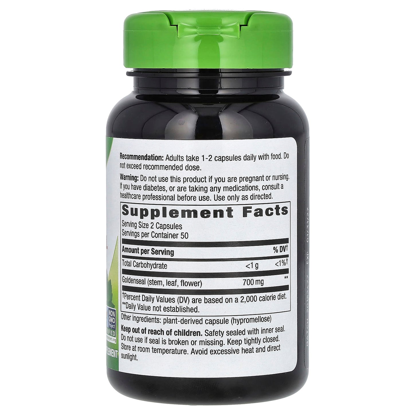 Nature's Way, Goldenseal Herb, 100 Vegan Capsules (350 mg per Capsule) - Image 2