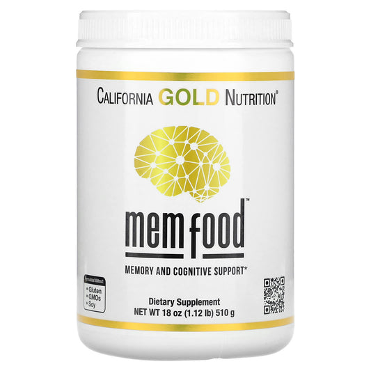 California Gold Nutrition - Memory Support Supplement, 1.12 lb (510g) - Image 1