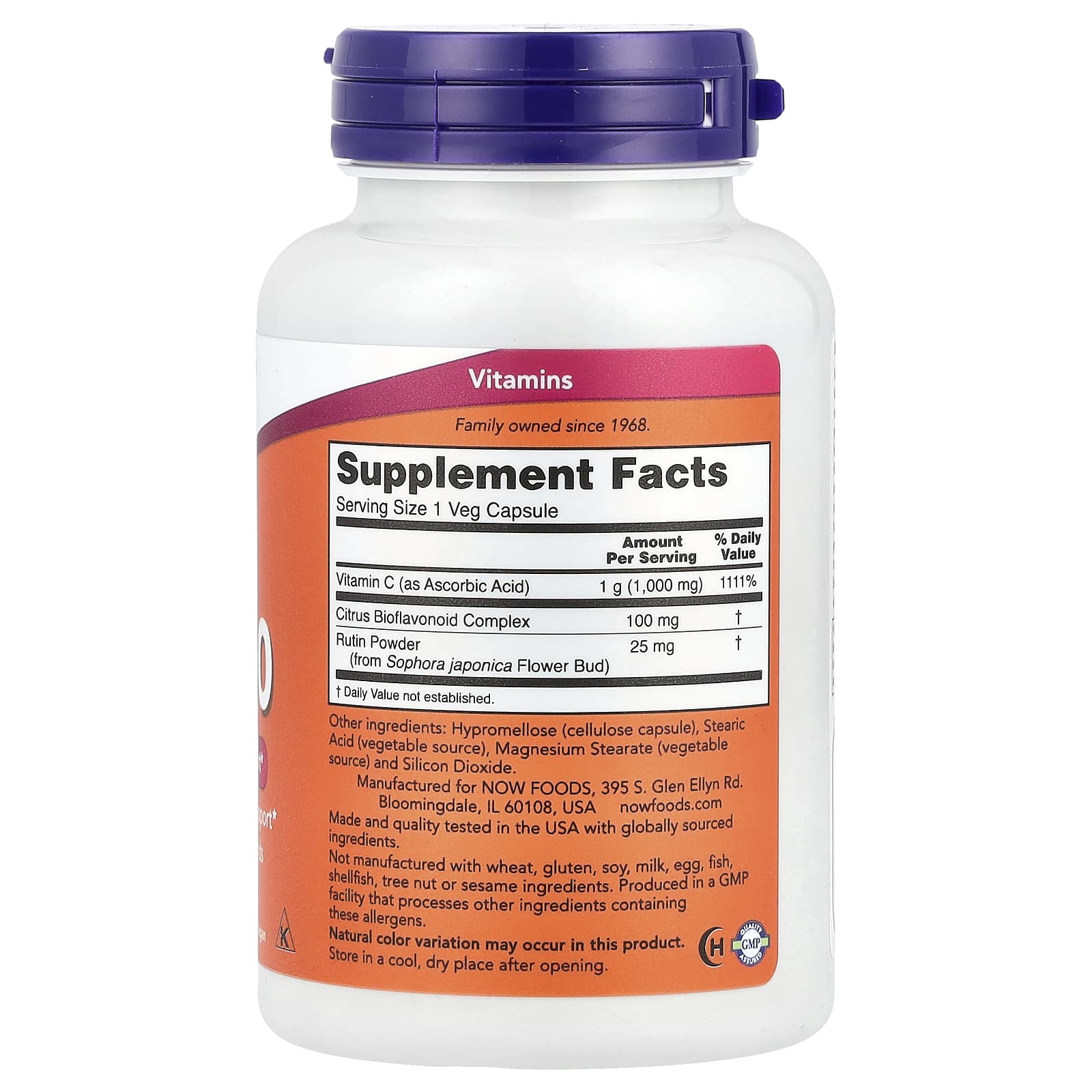 NOW Foods, C-1000, 100 Veg Capsules - Image 2