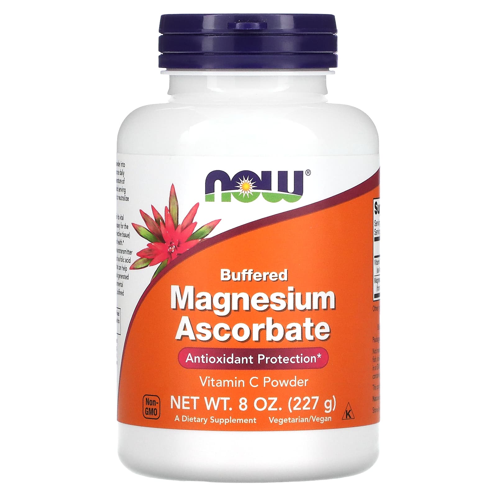 NOW Foods, Buffered Magnesium Ascorbate, Vitamin C Powder, 8 oz (227 g) - Image 1
