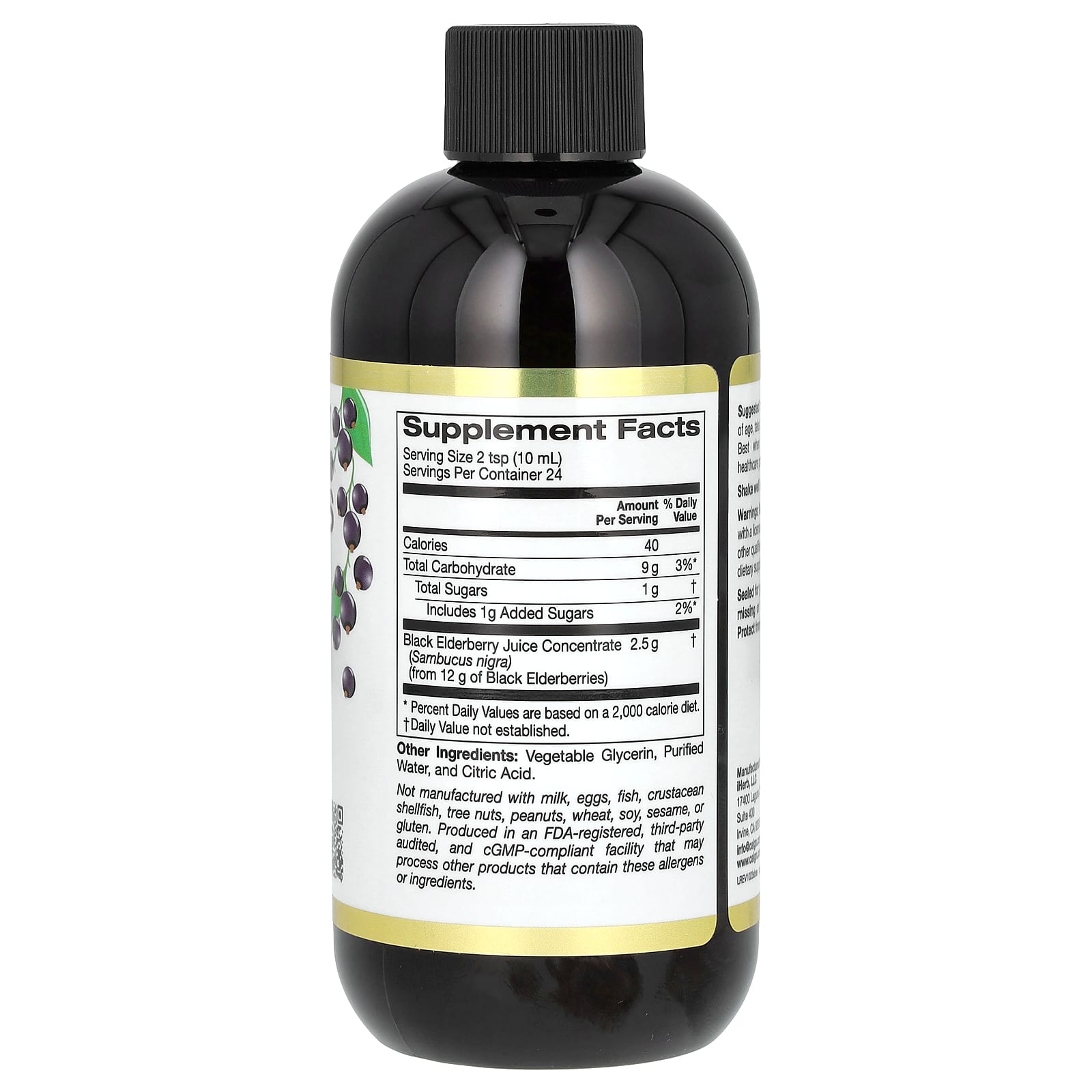 Seasonal Immune Support with California Gold Nutrition Adult Sambucus Elderberry - Image 2