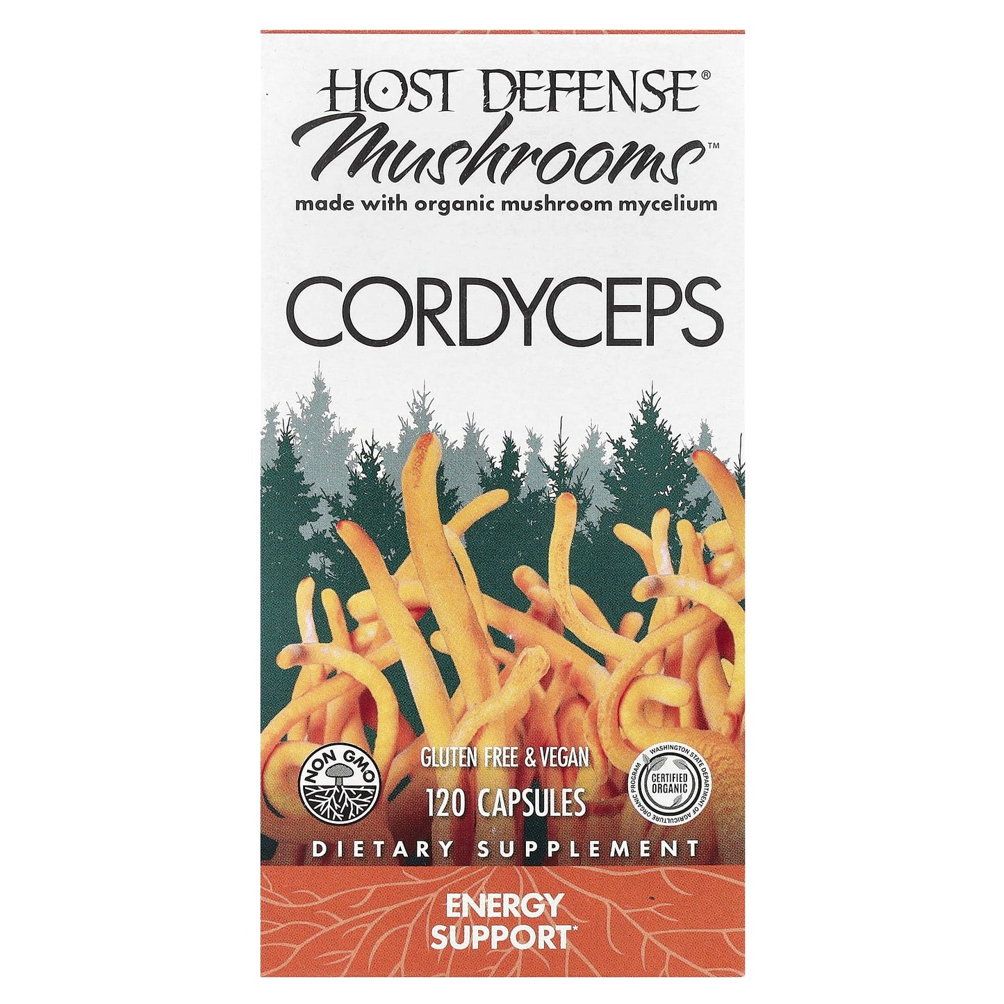 Cordyceps Capsules for Energy & Endurance by Host Defense - Image 1