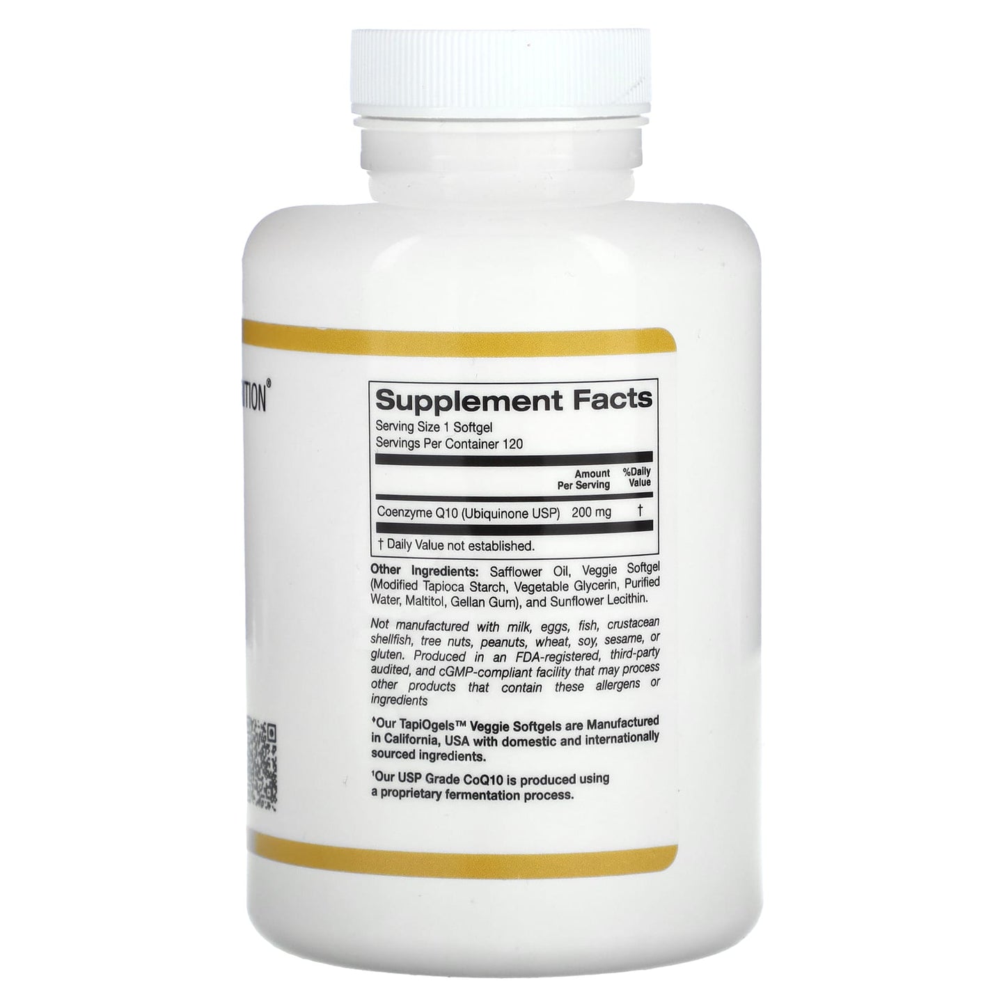 California Gold CoQ10 Supplement - 200mg USP Grade - Image 2