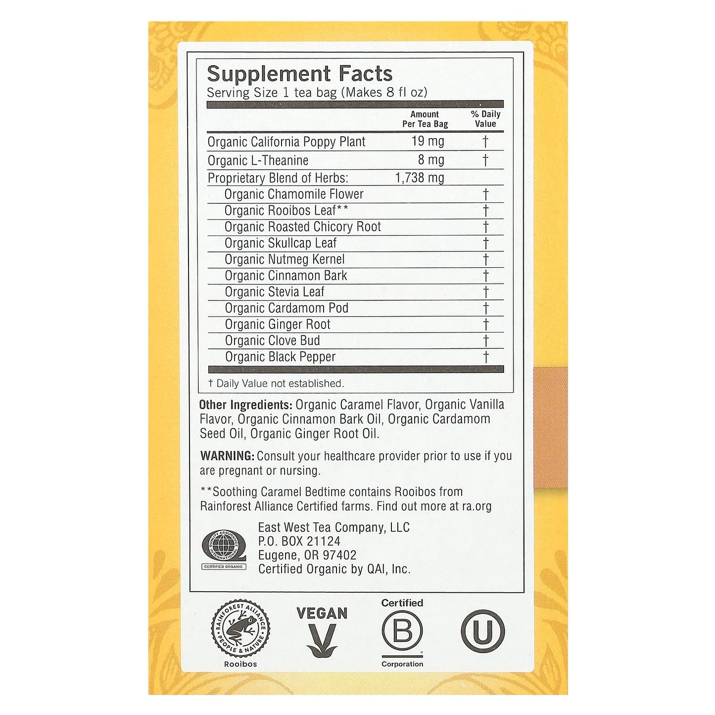 Yogi Tea, Bedtime, Soothing Caramel, Caffeine Free, 16 Tea Bags, 1.07 oz (30 g) - Image 2