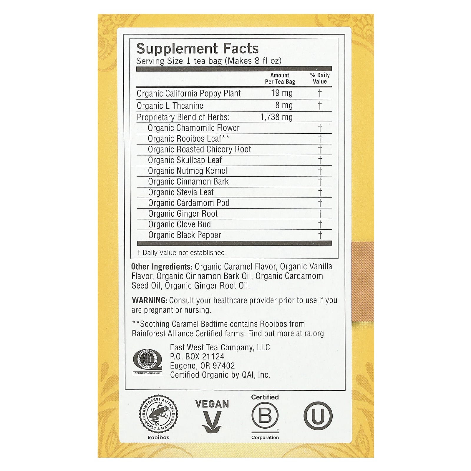 Yogi Tea, Bedtime, Soothing Caramel, Caffeine Free, 16 Tea Bags, 1.07 oz (30 g) - Image 2