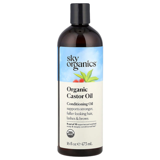 Sky Organics, Organic Castor Oil, Conditioning Oil, 16 fl oz (473 ml) - Image 1