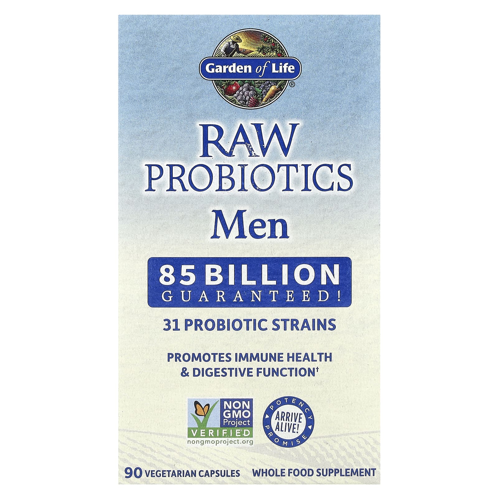 Garden of Life RAW Probiotics Men 85 Billion CFU 90 Capsules - Image 1