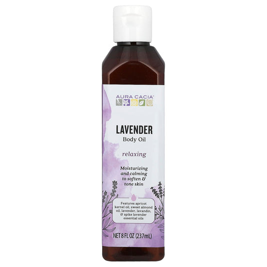 Aura Cacia Lavender Body Oil - Relaxing & Moisturizing for Soft Skin - Image 1