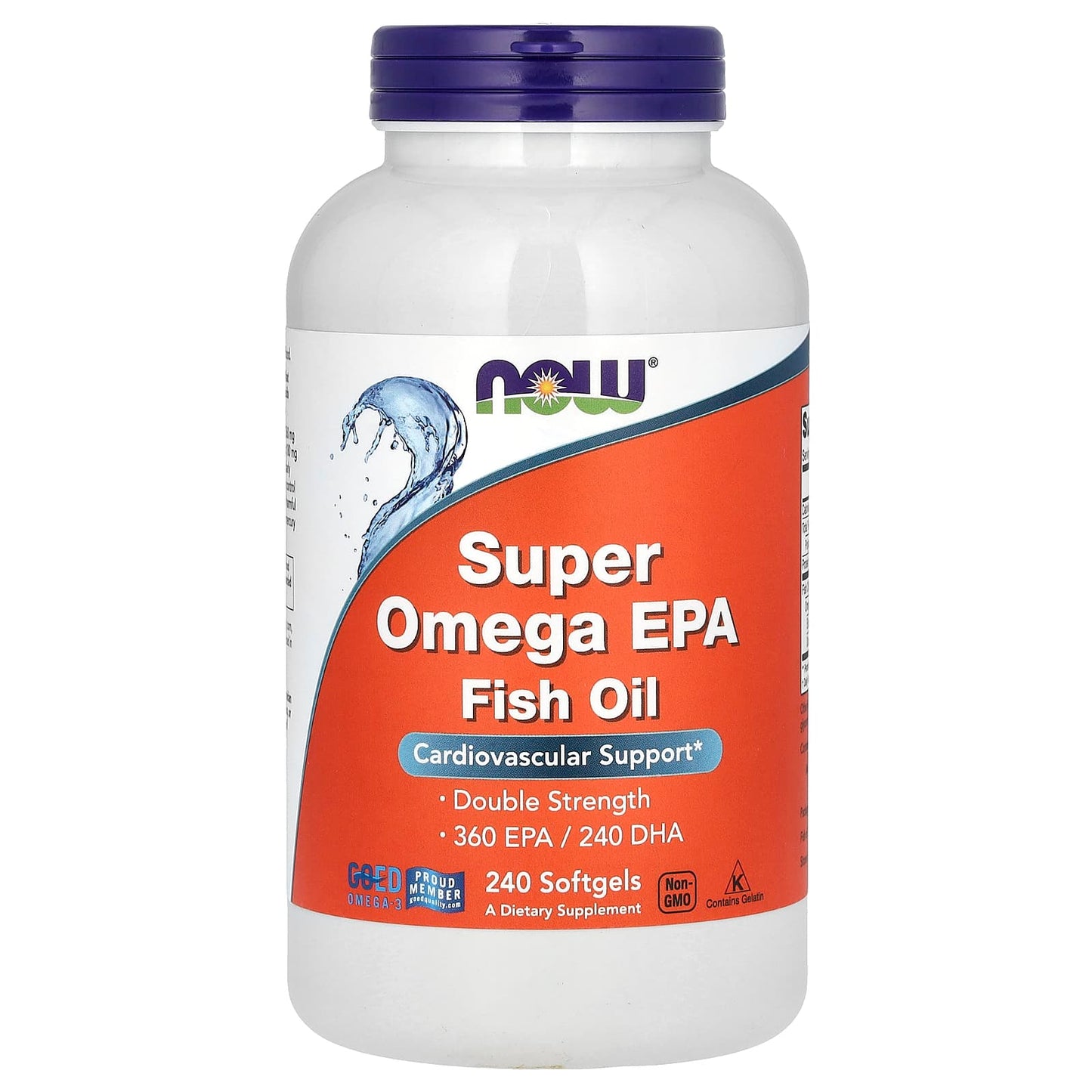 NOW Foods, Super Omega EPA Fish Oil, 240 Softgels (1,000 mg per Softgel) - Image 1