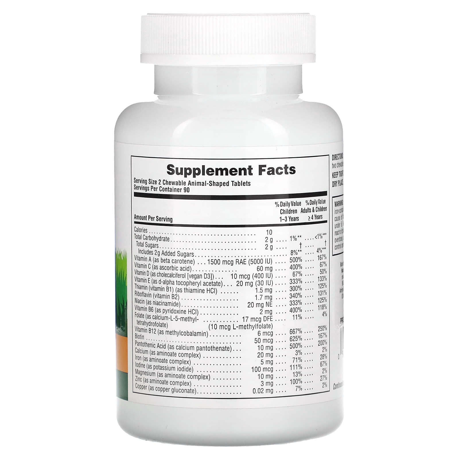 NaturesPlus, Animal Parade, Children's Chewable Multivitamin Supplement, Orange, 180 Animal-Shaped Tablets - Image 2