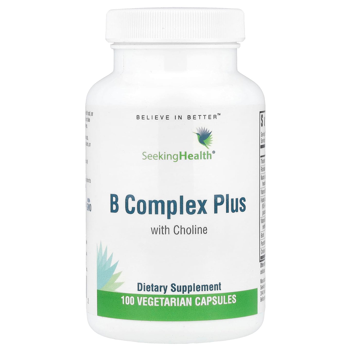Seeking Health, B Complex Plus With Choline , 100 Vegetarian Capsules - Image 1
