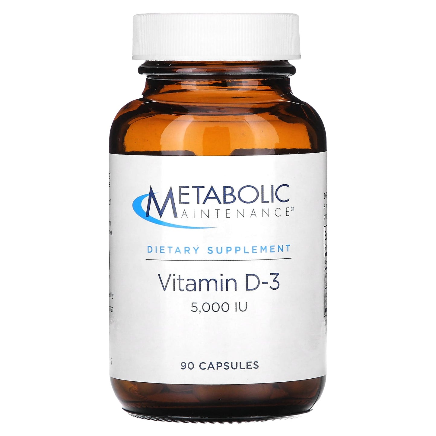 Metabolic Maintenance, Vitamin D-3, 5,000 IU, 90 Capsules - Image 1