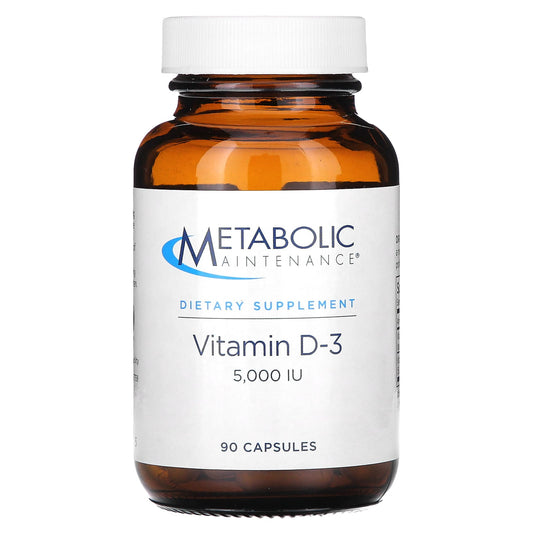 Metabolic Maintenance, Vitamin D-3, 5,000 IU, 90 Capsules - Image 1