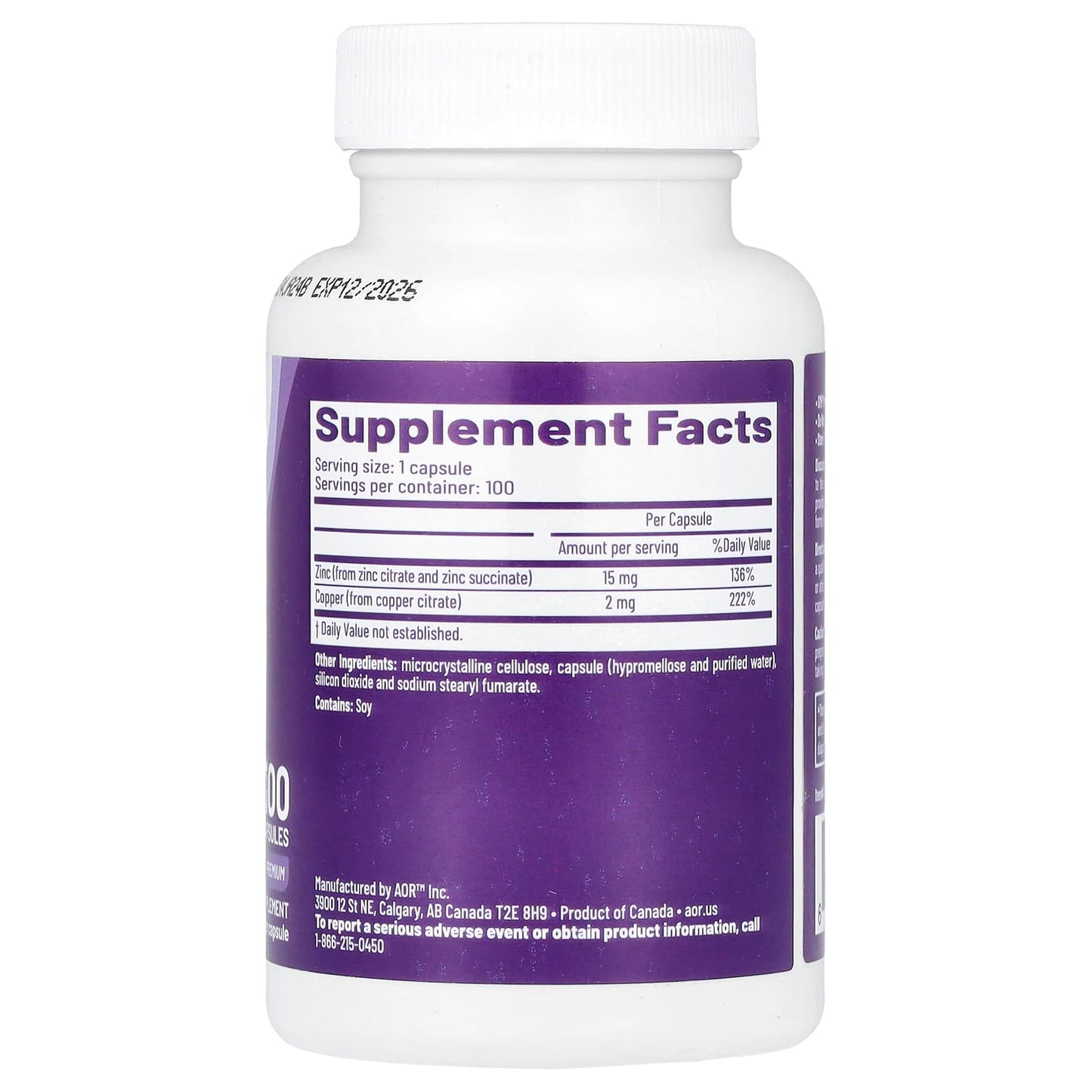 Zinc-Copper Balance for Immune System Support - 100 Capsules - Image 2