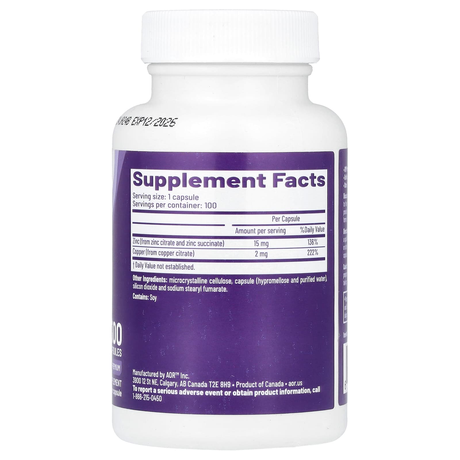 Zinc-Copper Balance for Immune System Support - 100 Capsules - Image 2