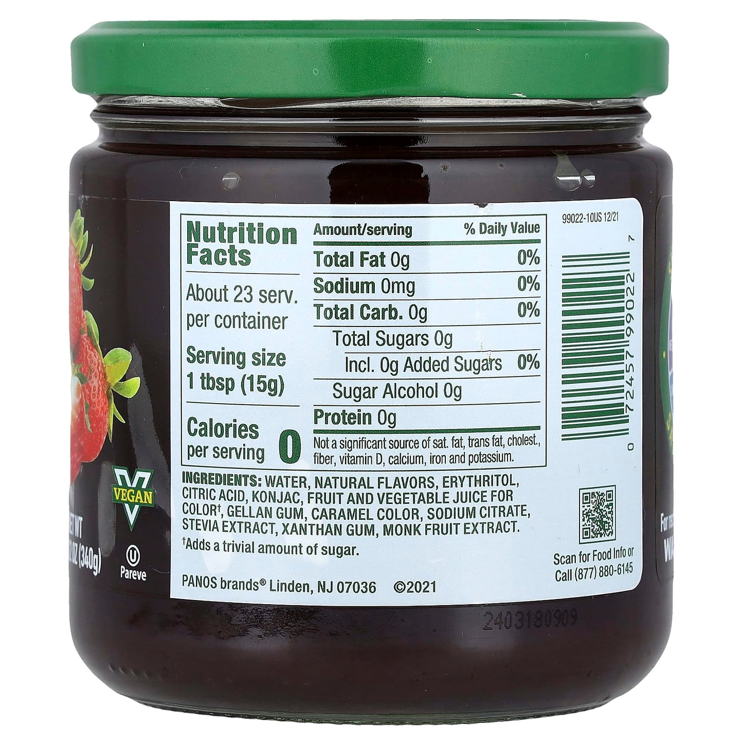 Walden Farms, Strawberry Fruit Spread, 12 oz (340 g) - Image 2