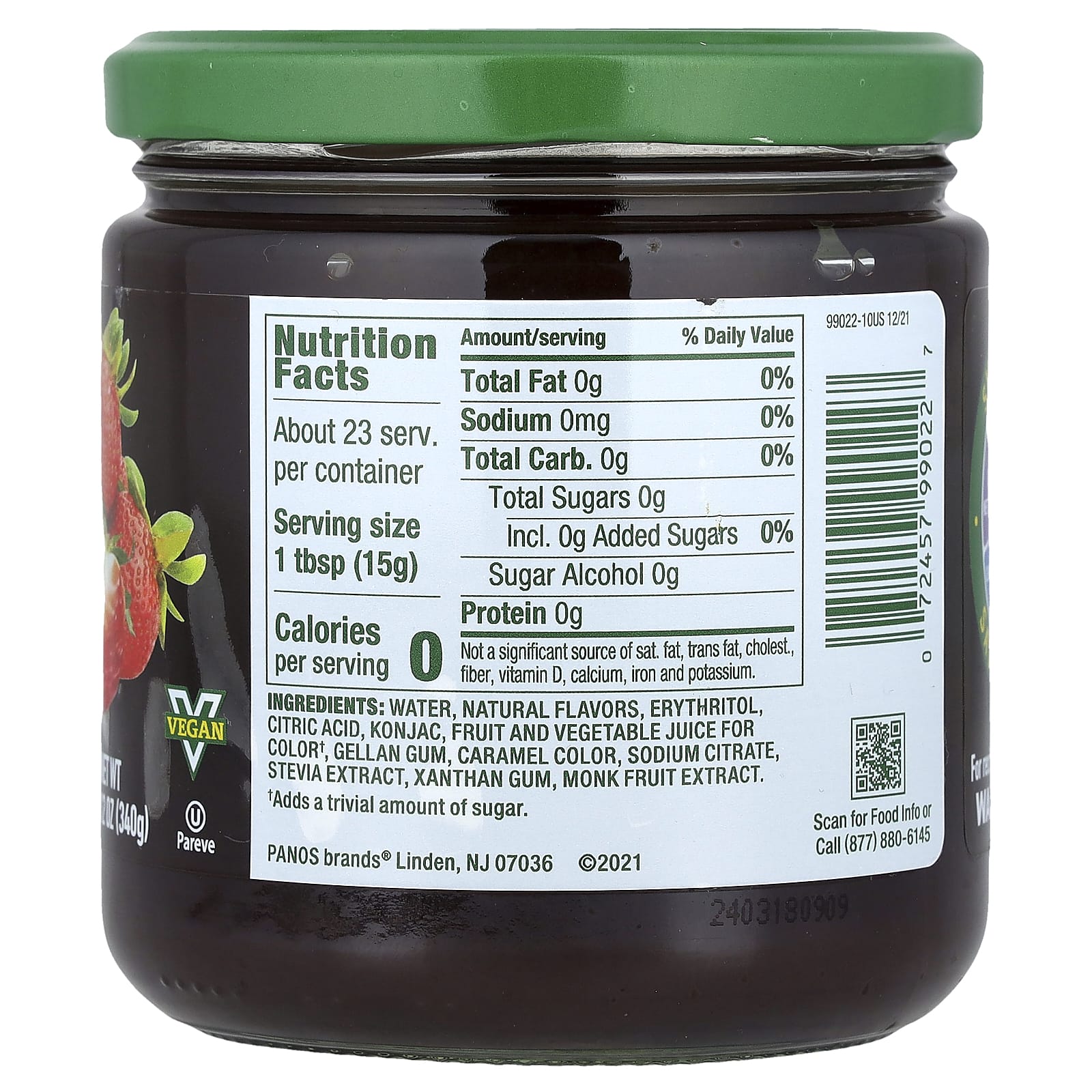 Walden Farms, Strawberry Fruit Spread, 12 oz (340 g) - Image 2