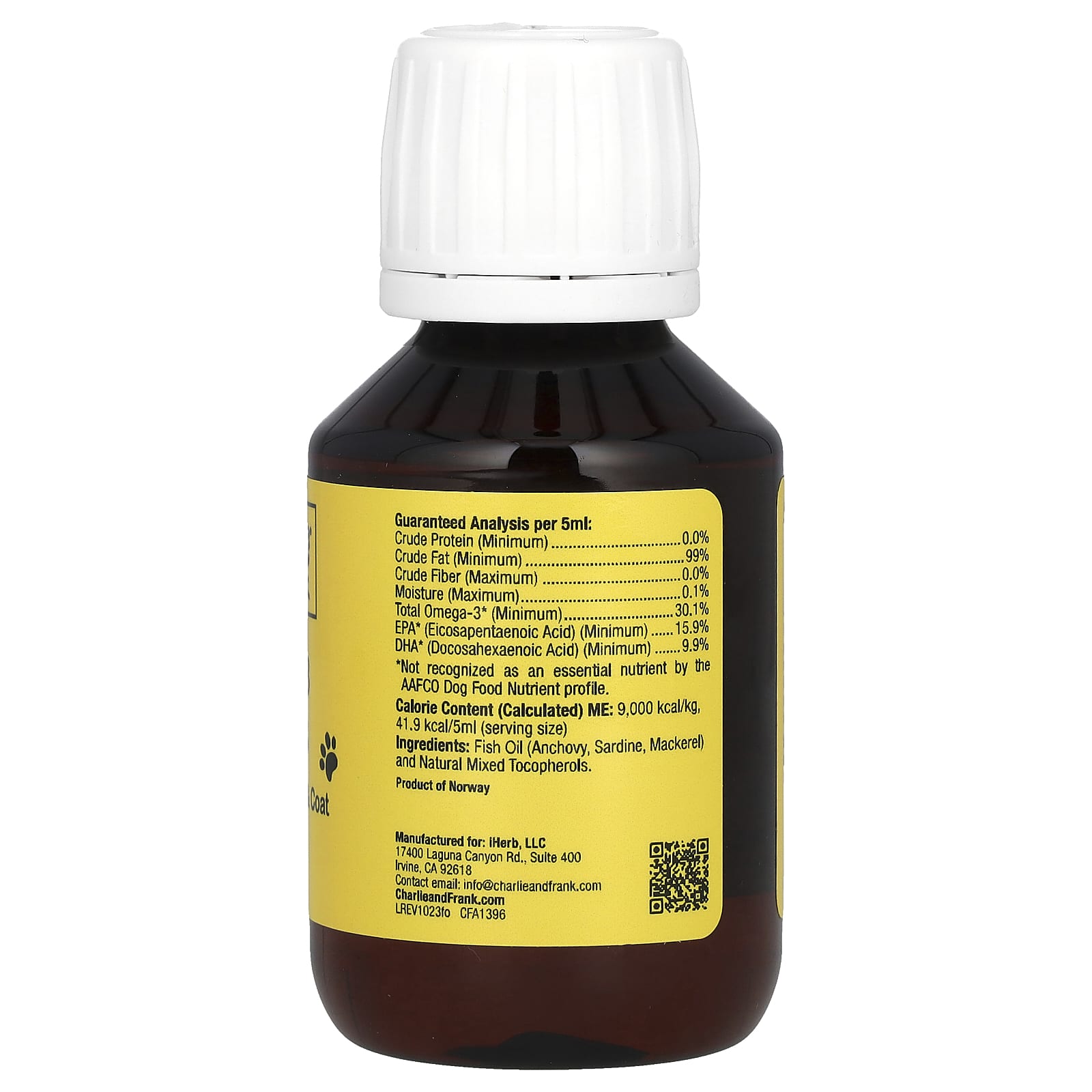 Norwegian Omega-3 Fish Oil Supplement for Cats & Dogs - 3.3 fl oz - Image 2