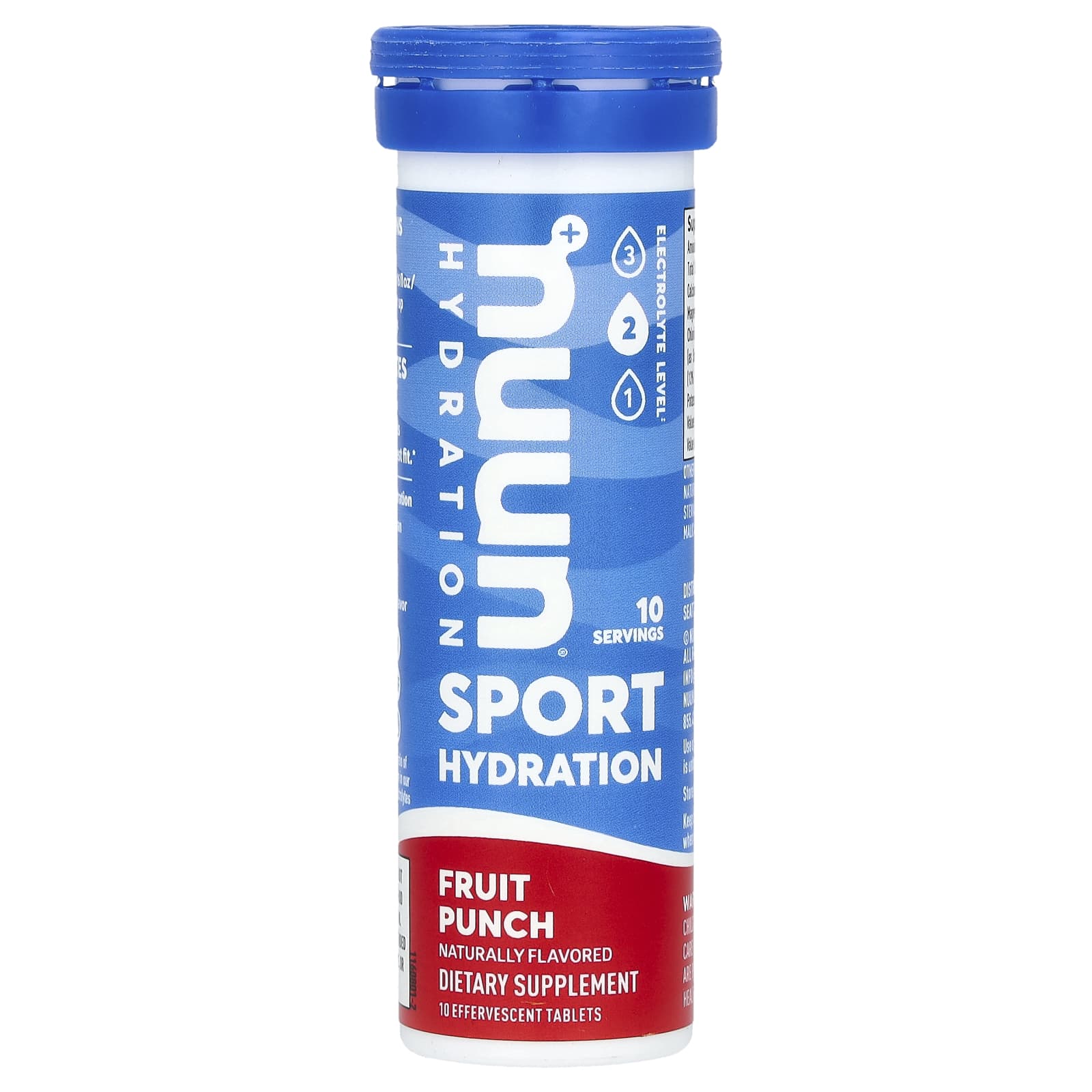 Nuun, Sport Hydration, Effervescent Electrolyte Drink, Fruit Punch, 10 Tablets - Image 1