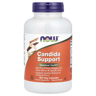 NOW Foods Candida Support - 180 Veg Capsules for Gut Balance