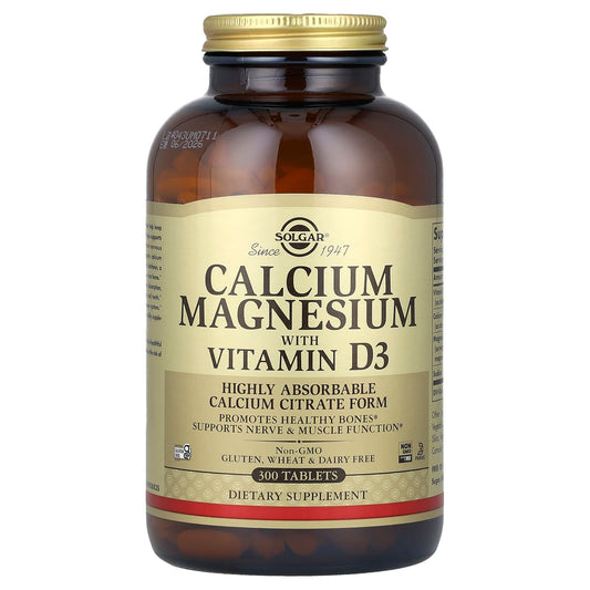 Solgar, Calcium Magnesium with Vitamin D3, 300 Tablets - Image 1