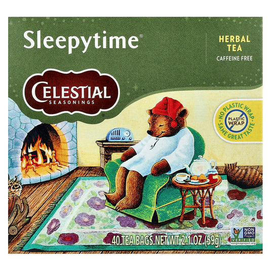 Celestial Seasonings Sleepytime Caffeine Free Herbal Tea, 40 Tea Bags - Image 1