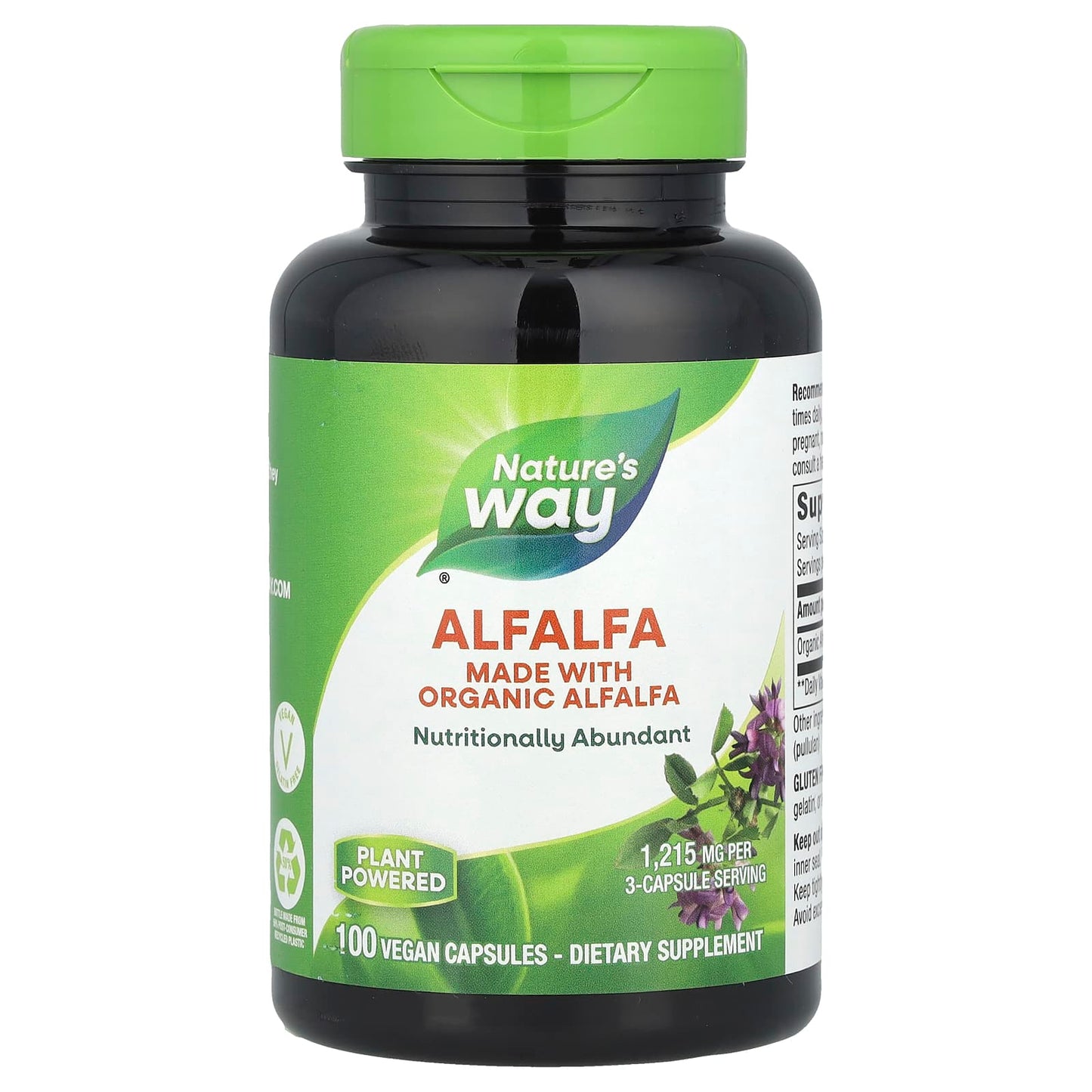 Nature's Way, Alfalfa, 100 Vegan Capsules (405 mg per Capsule) - Image 1
