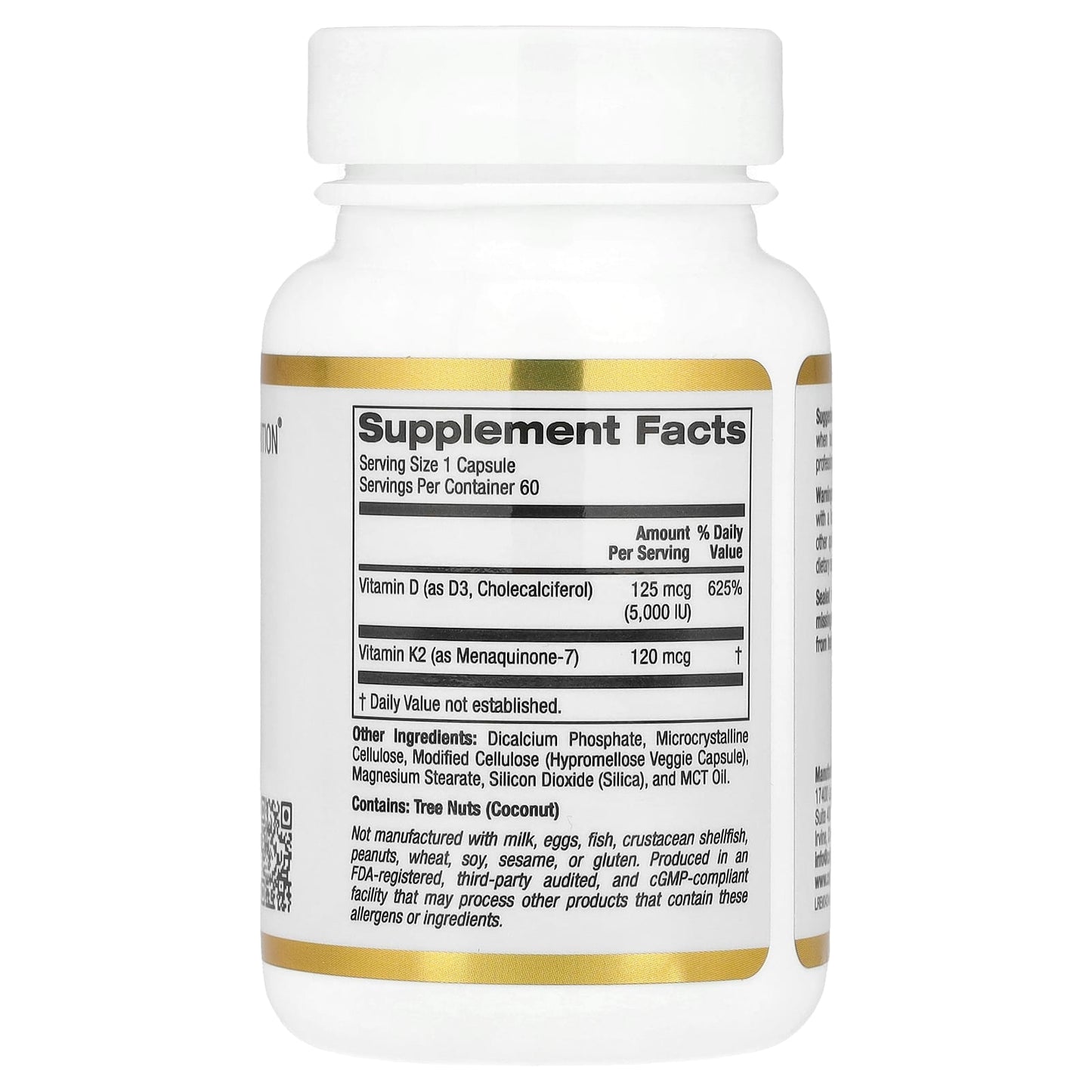 Vitamin D3 + K2 for Strong Bones & Heart Health - 60 Capsules - Image 2