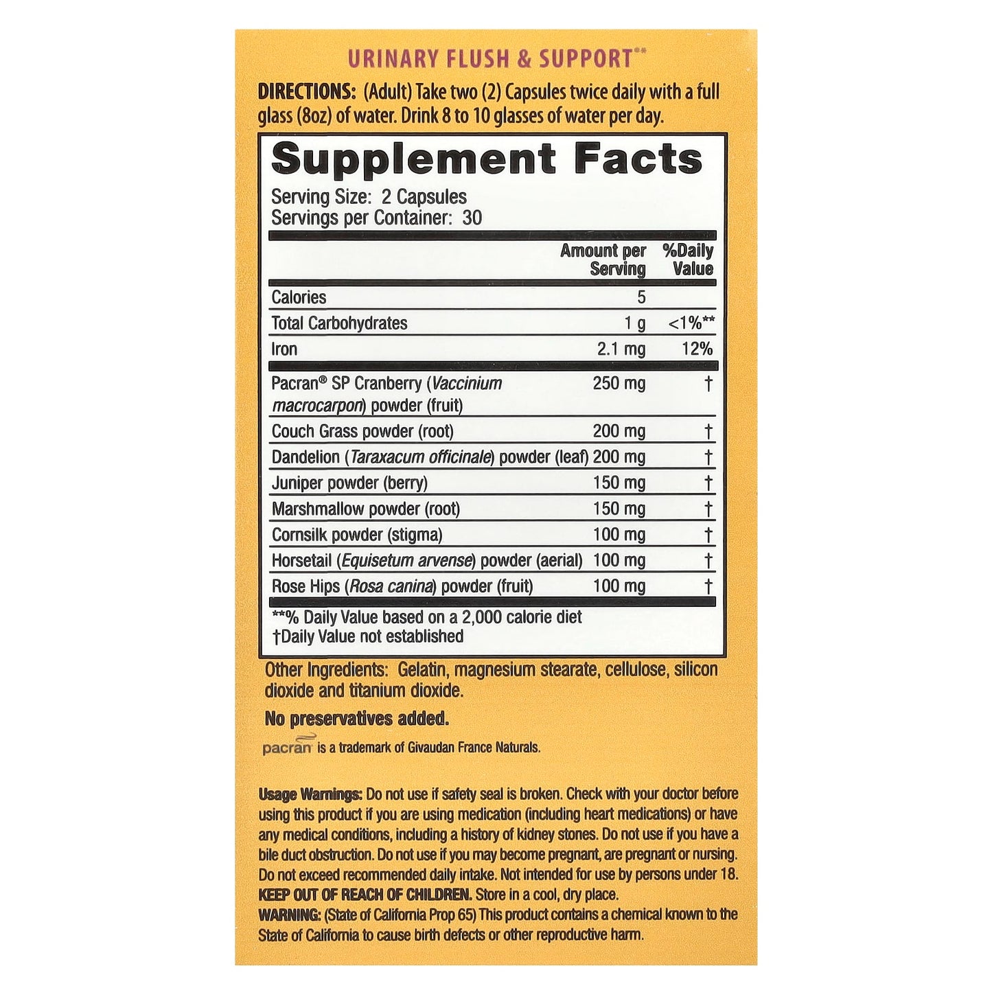 Nature's Secret, Urinary Flush & Support® with Cranberry, 60 Capsules - Image 2