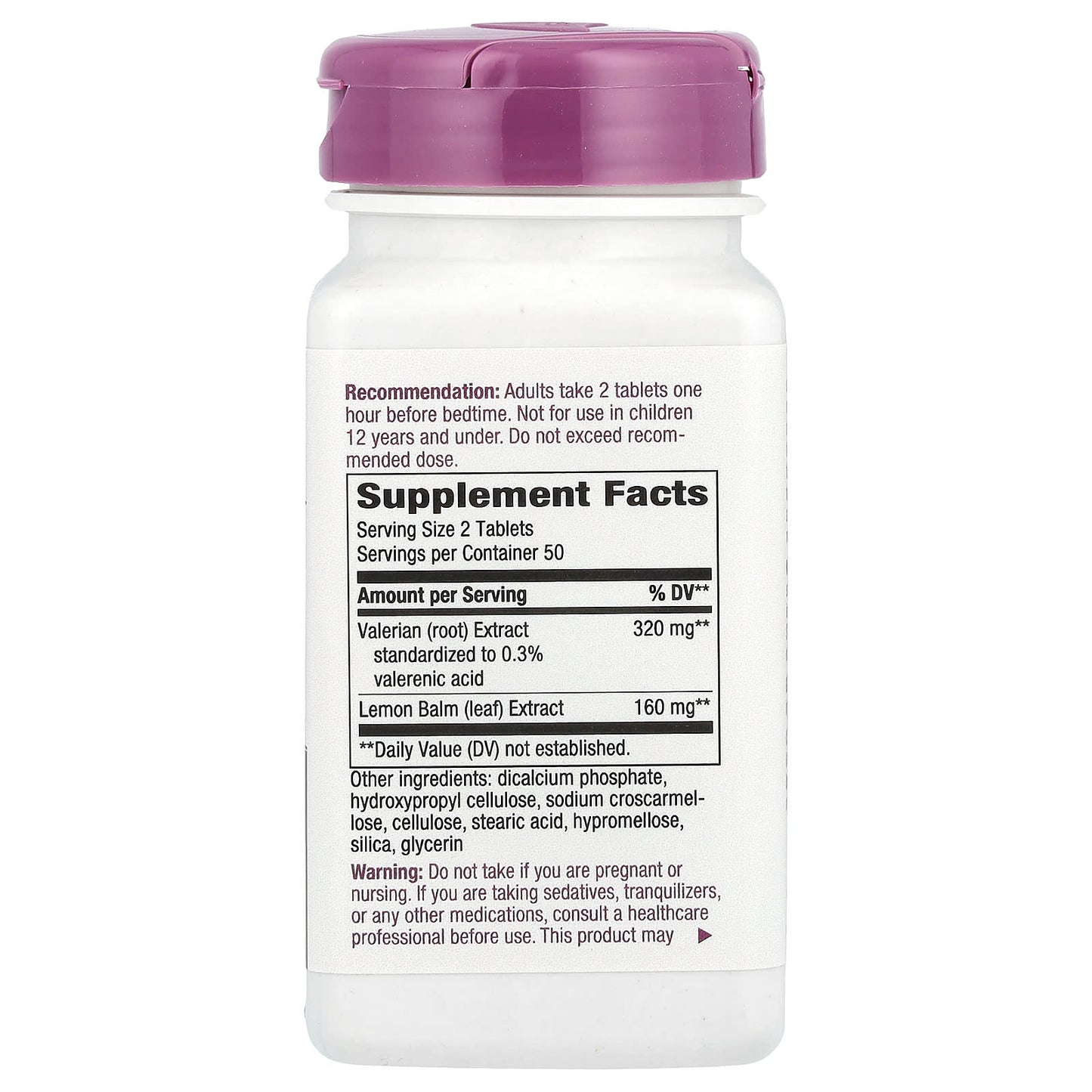 Nature's Way, Valerian Nighttime™, 100 Tablets - Image 2