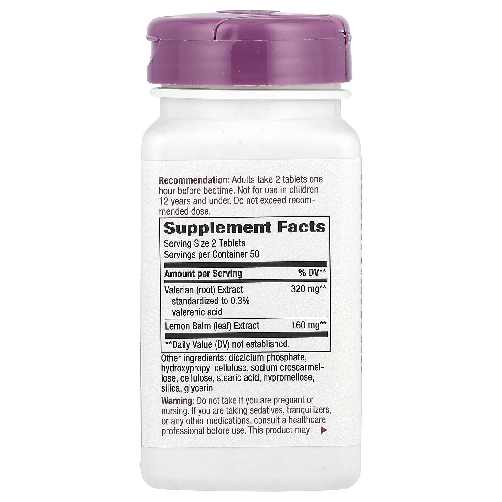 Nature's Way, Valerian Nighttime™, 100 Tablets - Image 2