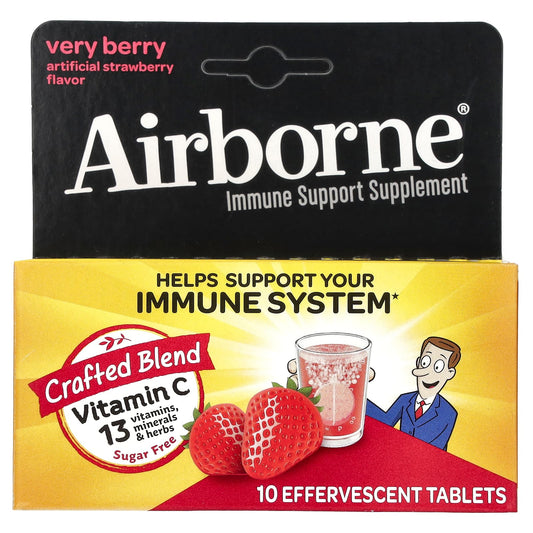 AirBorne Immune Support Supplement, Very Berry, 10 Effervescent Tablets - Image 1