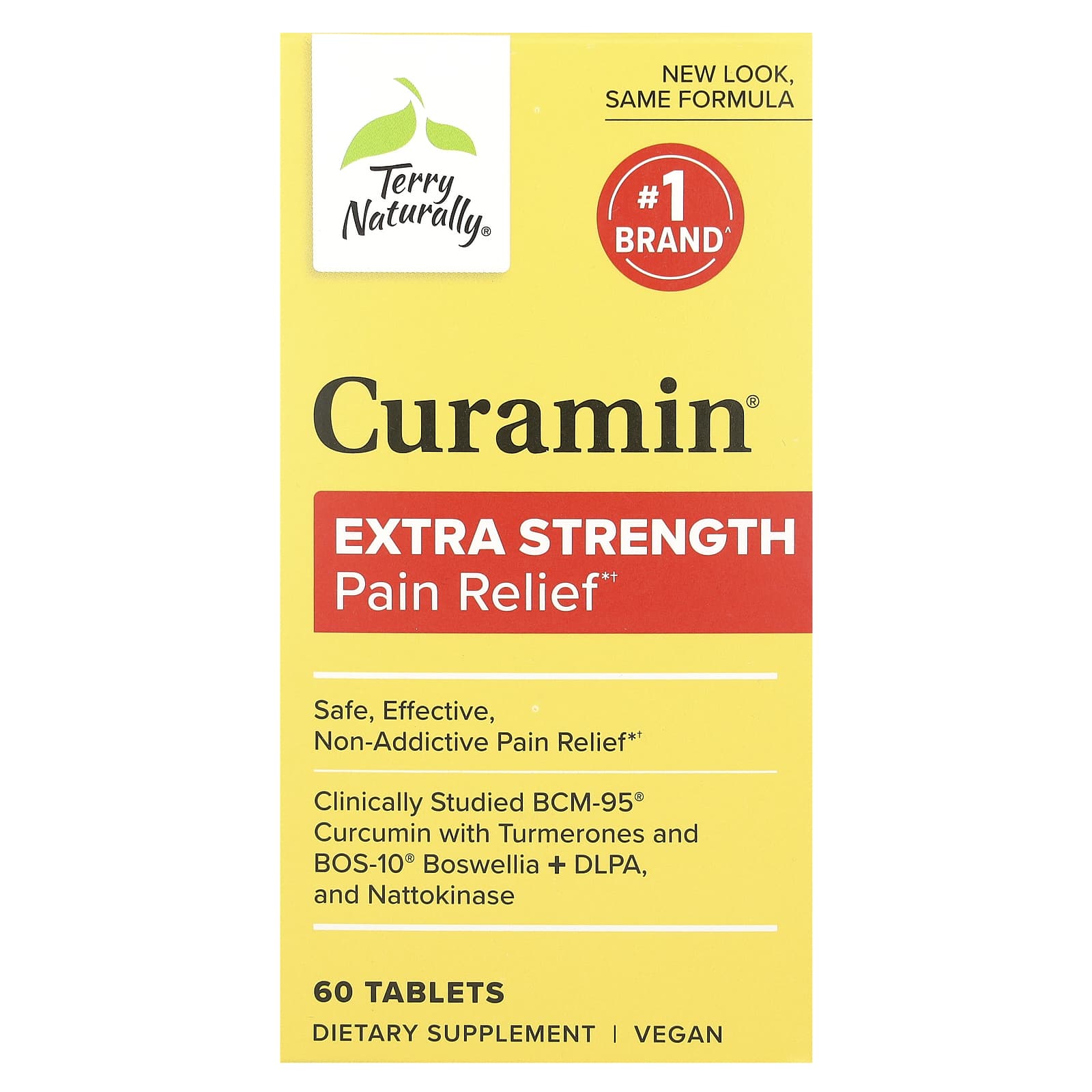 Terry Naturally, Curamin, Pain Relief, Extra Strength, 60 Tablets - Image 1