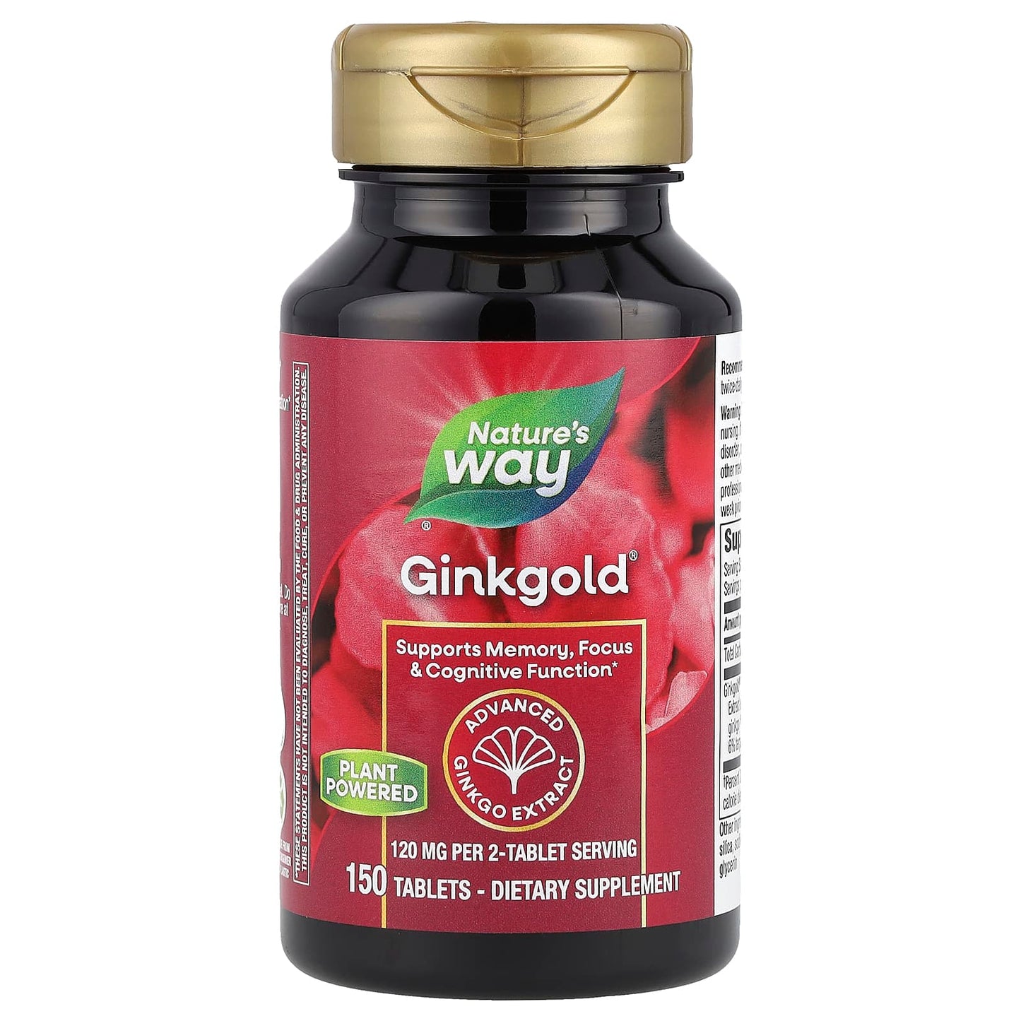 Nature's Way, Ginkgold®, Advanced Ginkgo Extract, 120 mg, 150 Tablets (60 mg per Tablet) - Image 1