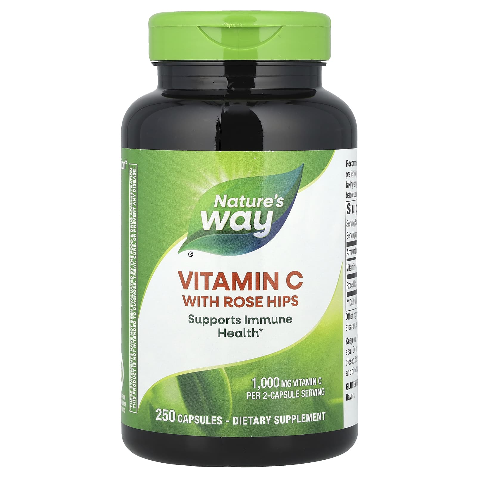 Nature's Way, Vitamin C with Rose Hips, 250 Capsules - Image 1