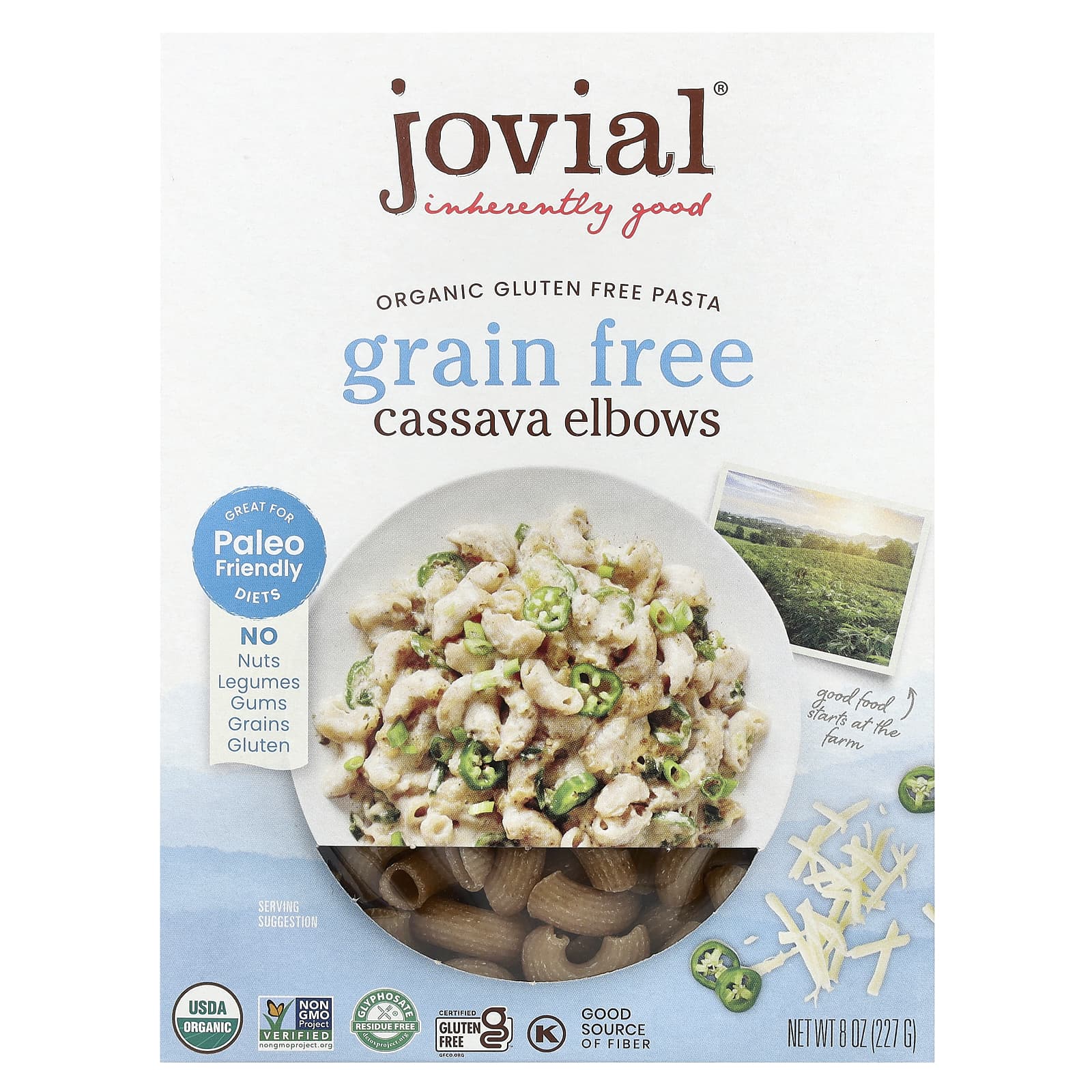 Grain-Free, Organic Cassava Pasta, 8 oz, Gluten-Free, Paleo Friendly - Image 1