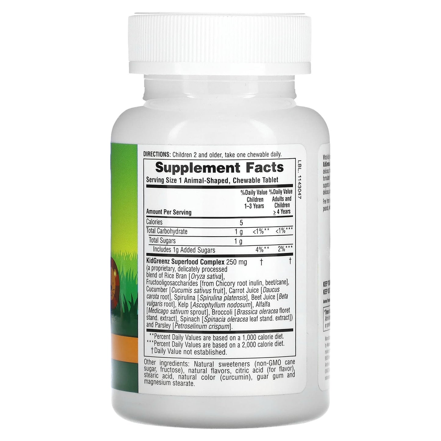 NaturesPlus, Animal Parade, Kid Greenz, Children's Chewable Green Food Supplement, Tropical Fruit, 90 Animal-Shaped Tablets - Image 2