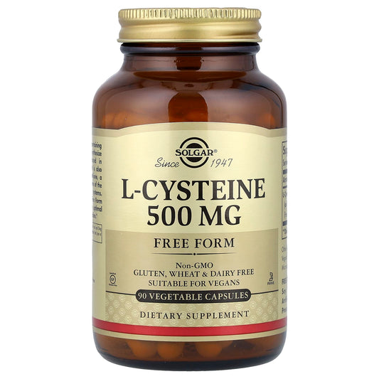 Solgar, L-Cysteine, 500 mg, 90 Vegetable Capsules - Image 1