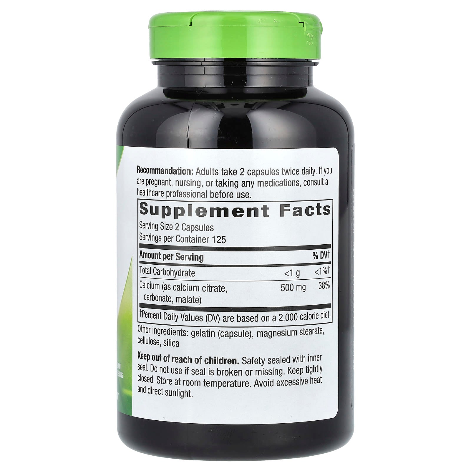 Nature's Way, Calcium Citrate, 500 mg, 250 Capsules (250 mg per Capsule) - Image 2